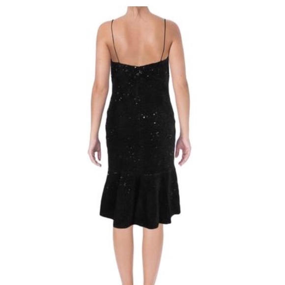 Vera Wang Velvet Sequined Slip Dress 